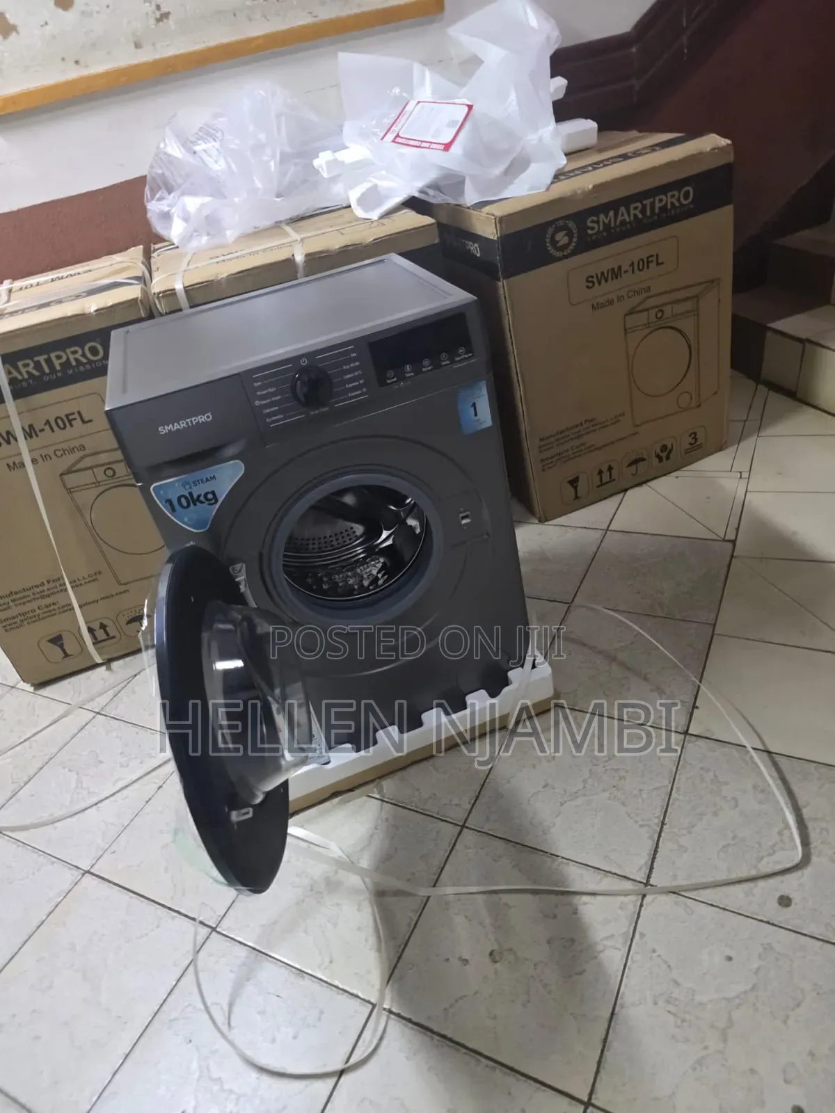 SMARTPRO SWM-10FL 10kg Front Load Washing Machine With Steam Wash