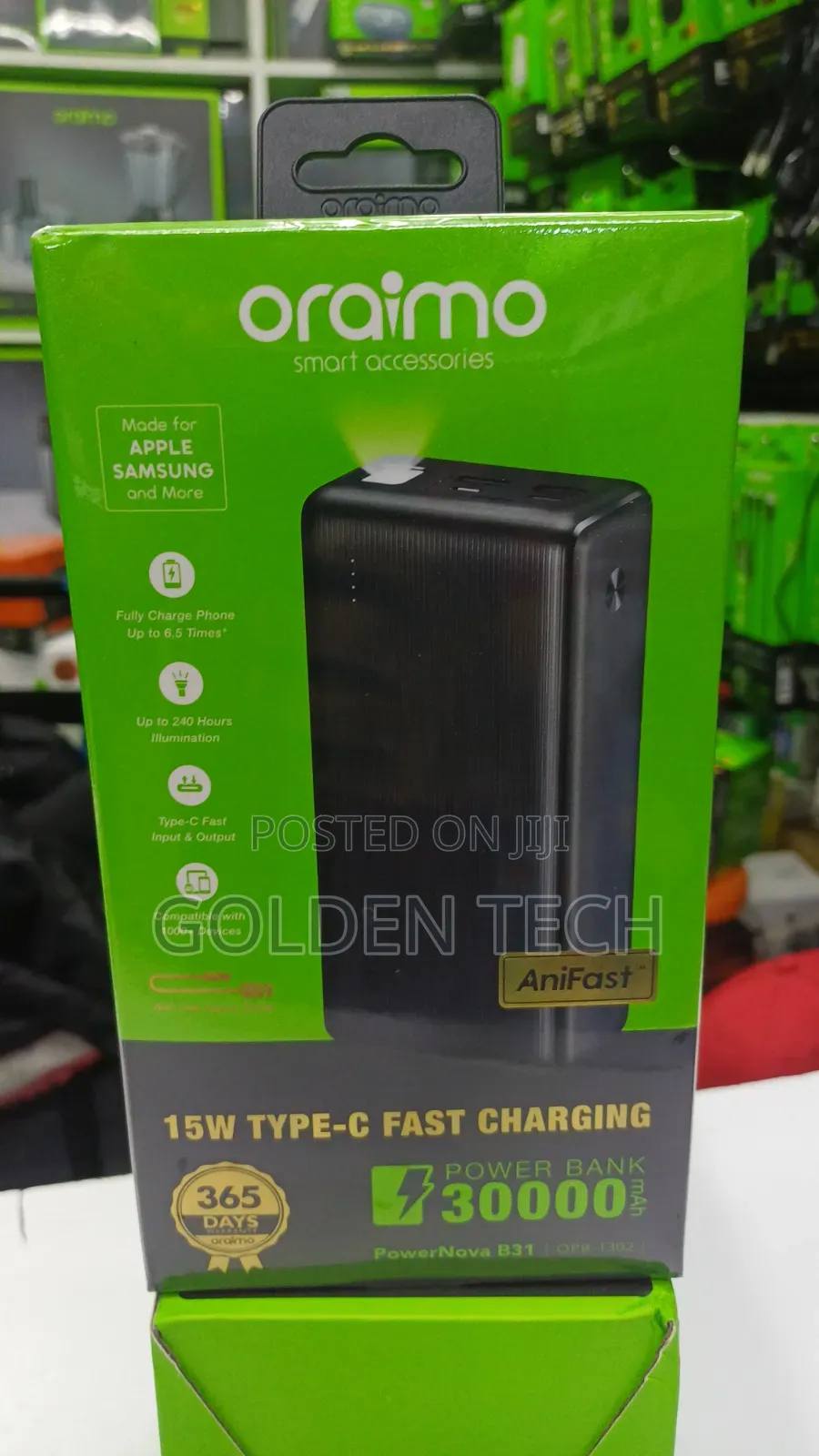 Oraimo 30000mah 15w Fast Charging Powerbank