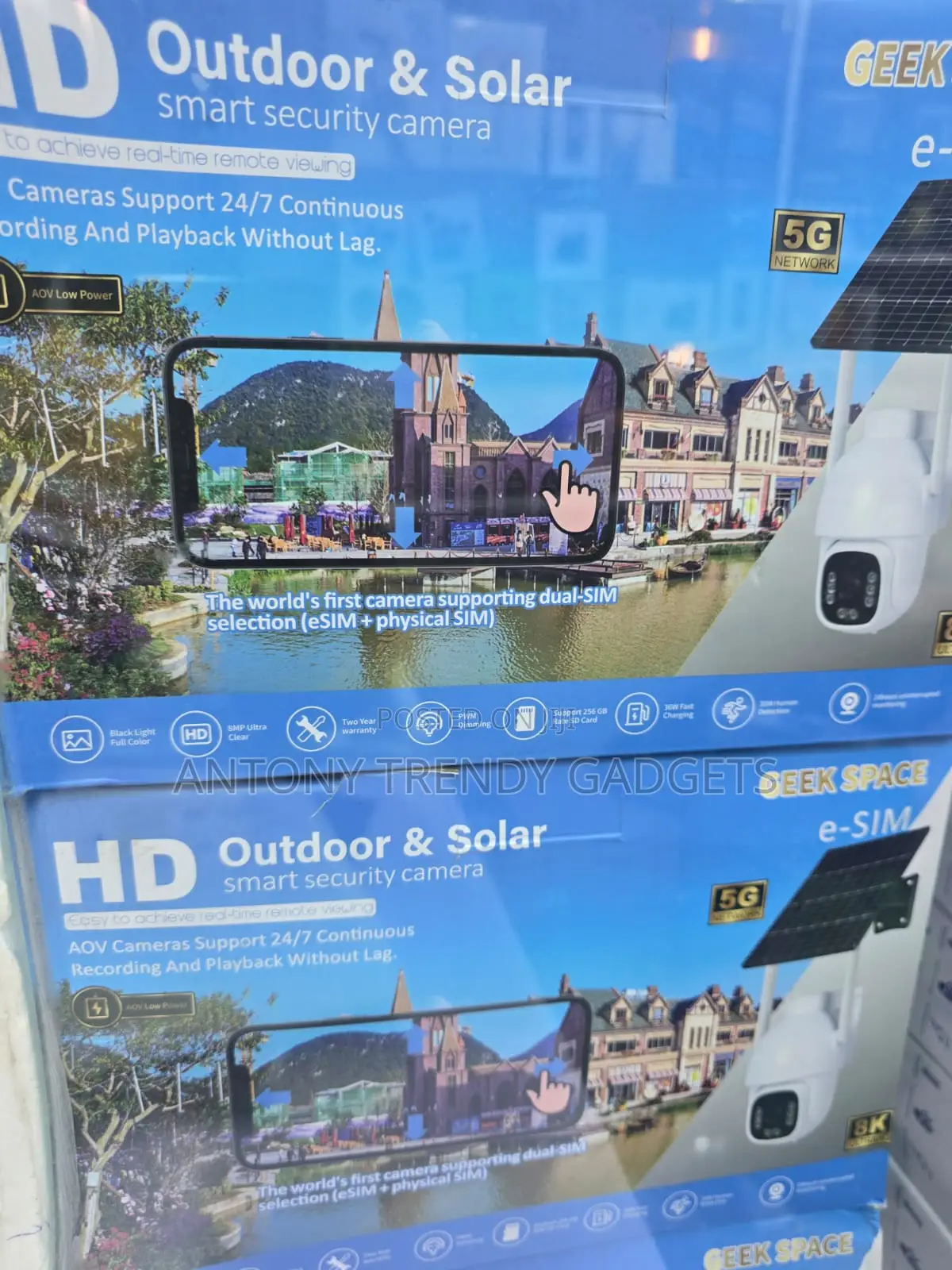  5G Solar Security Camera Dual SIM Outdoor CCTV AI Detection