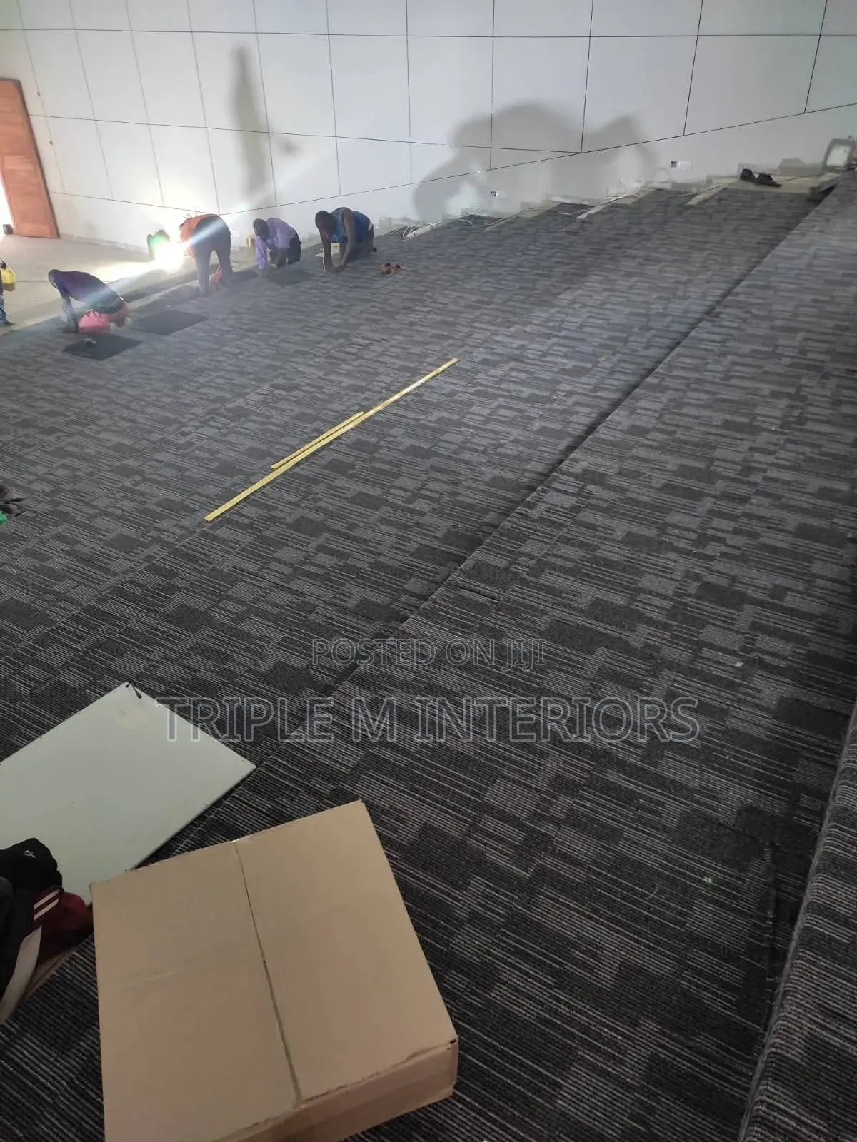 Durable Rubber Backed Carpet Tiles / Long Lasting