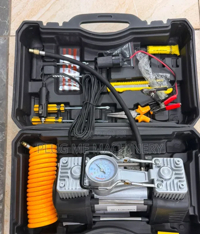 Heavy Duty Portable 2 Cylinder Air Compressor With Tools Available