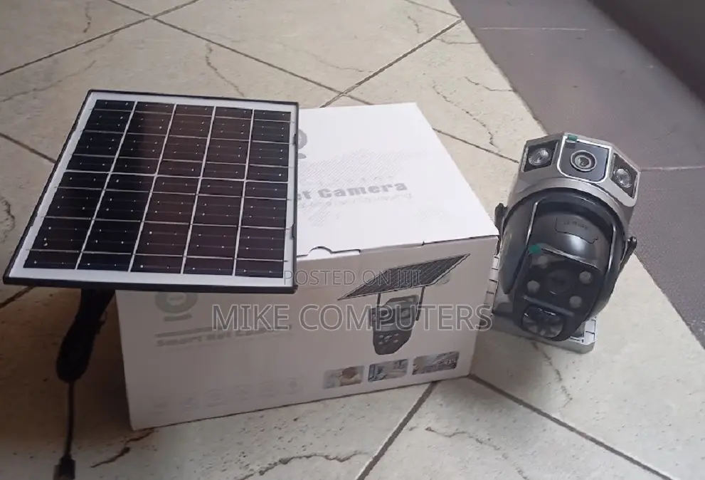 Outdoor Solar Powered 4G Security Camera Dual Lens V380 Smart