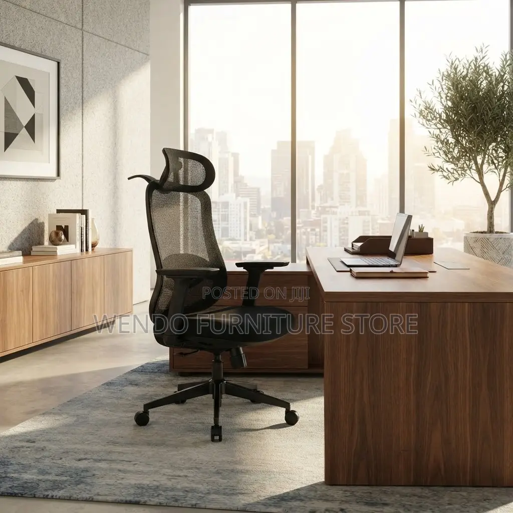 Office Chairs; Ergonomic Executive High Back Star Base Chair