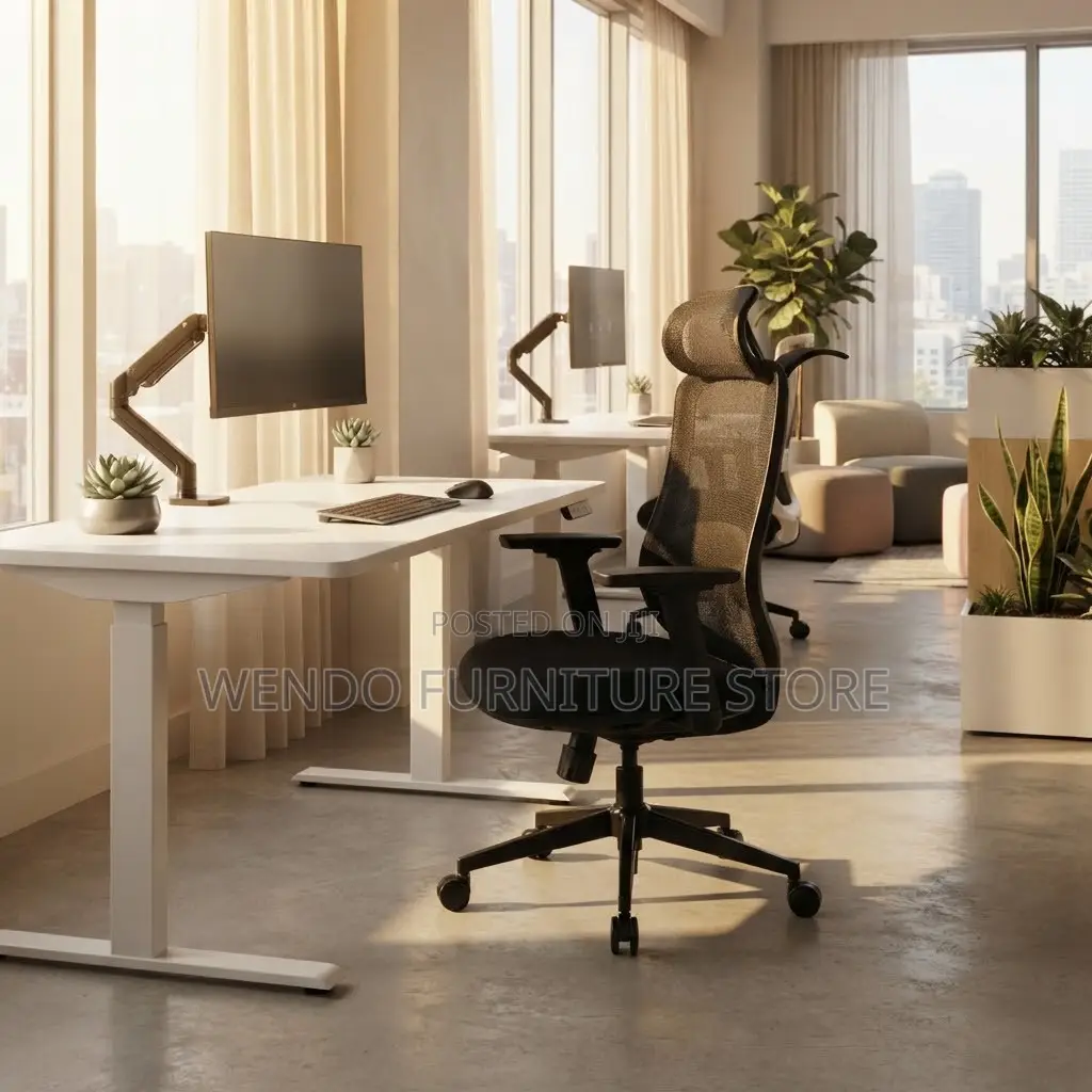 Office Chairs; Ergonomic Executive High Back Star Base Chair