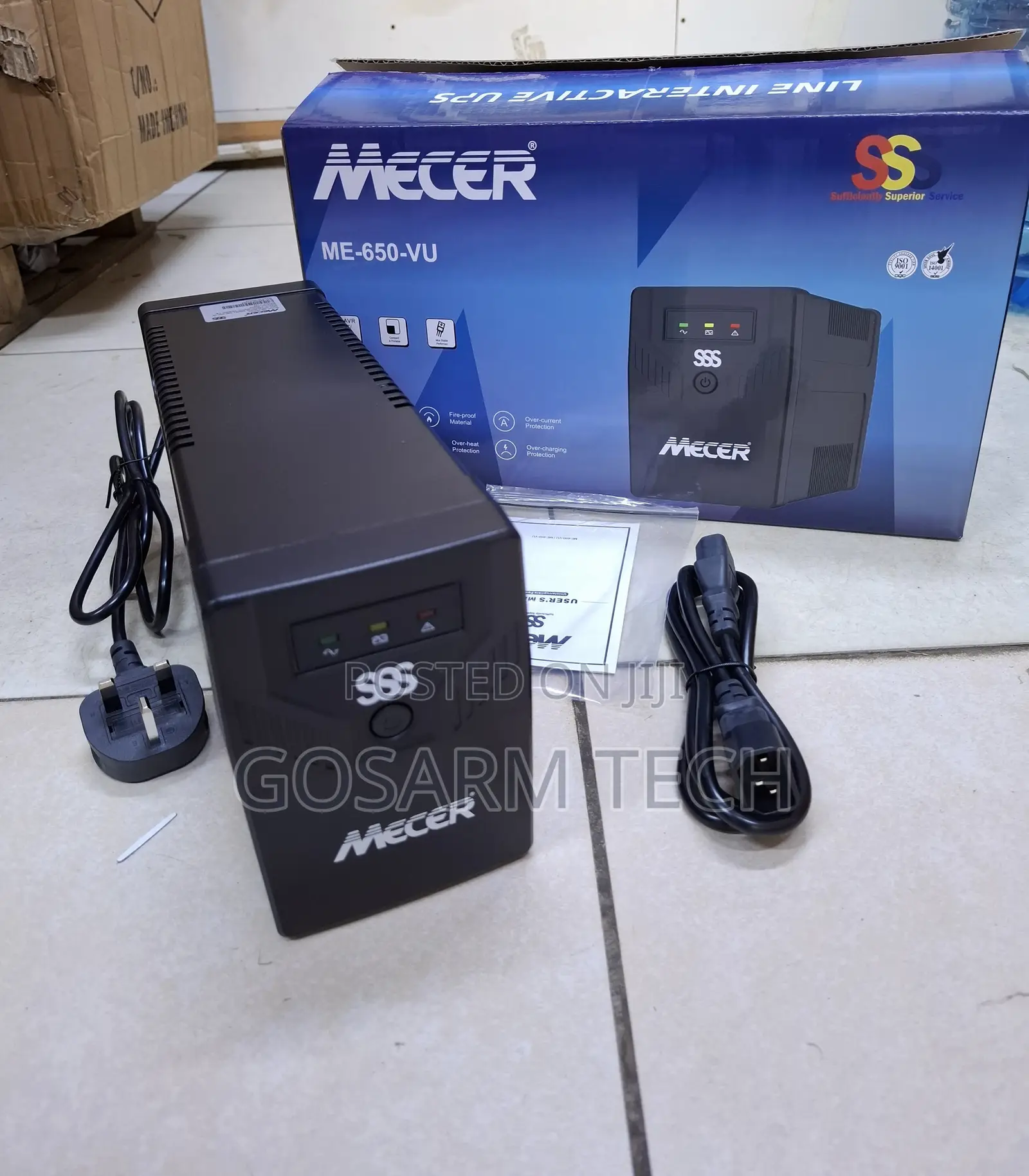 Mecer 650VA Line Interactive UPS With AVR for PC Networking