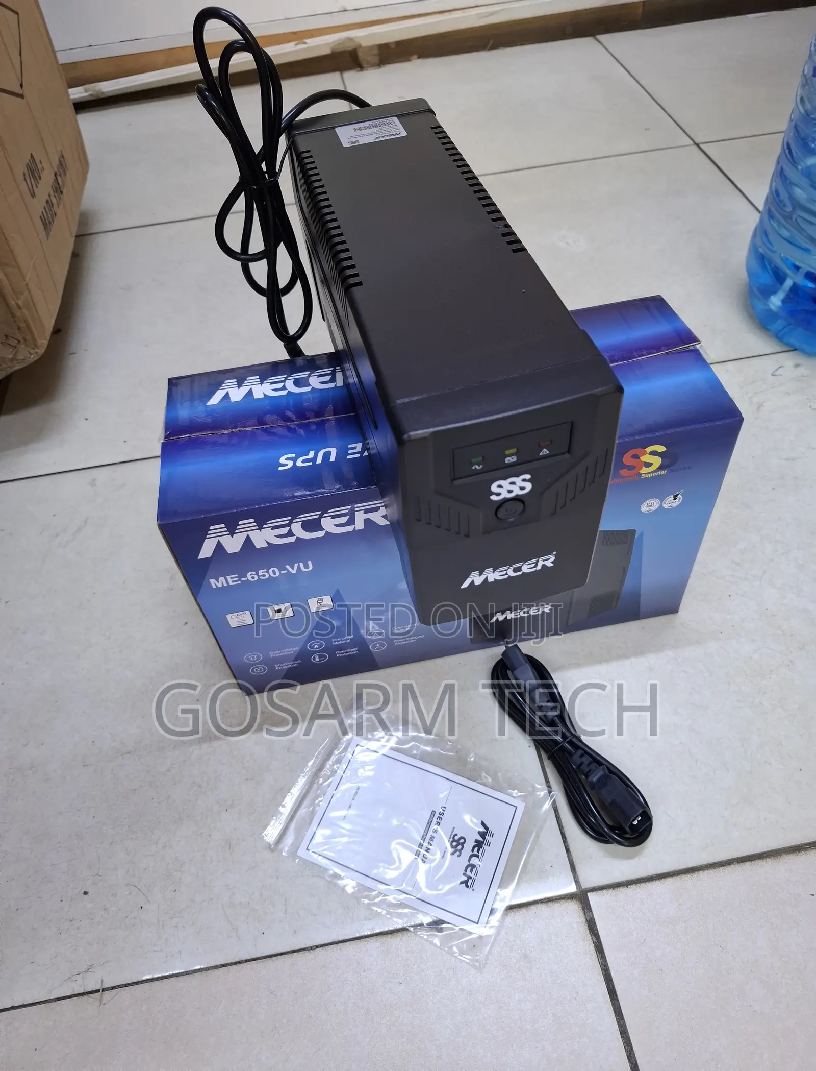 Mecer 650VA UPS With Battery Backup Computer and Office Power Solution