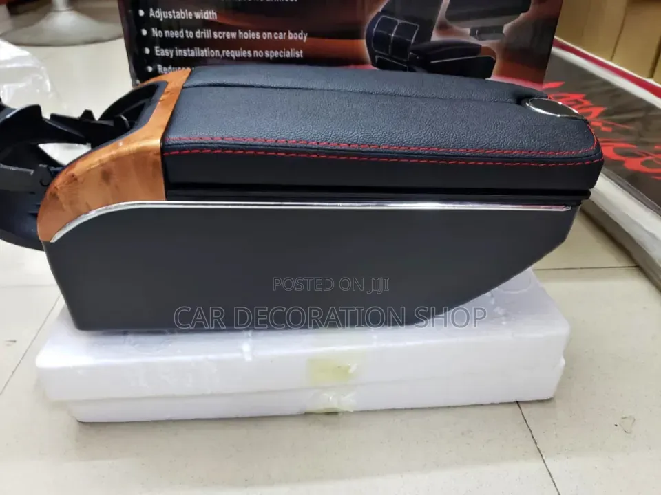 Dual Open Door Armrest With Integrated Storage USB Charging Ports