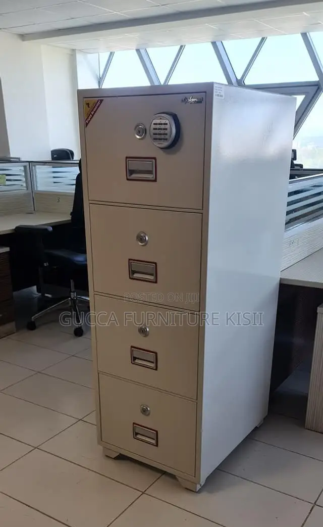 Fireproof Safe; 4-Drawer Fireproof Filing Cabinet