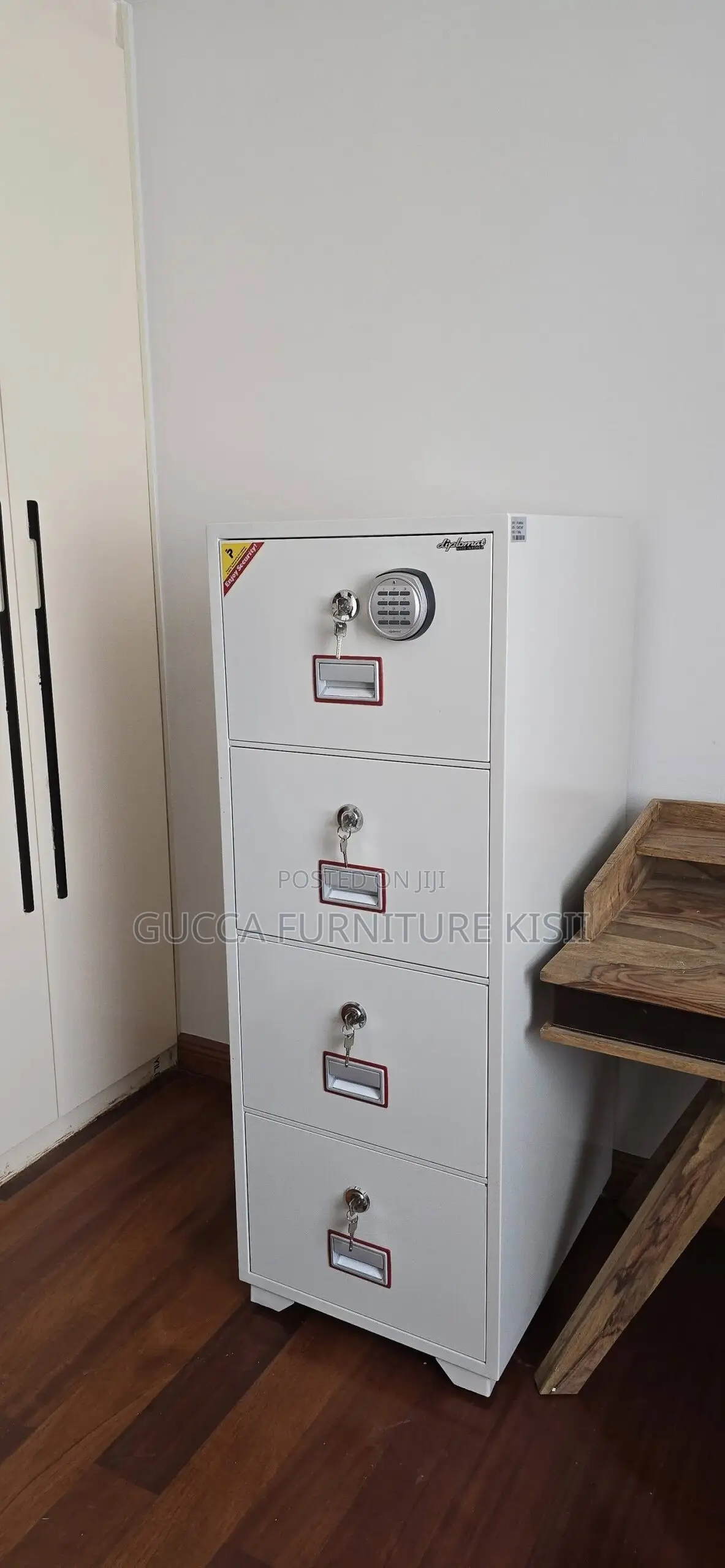 Fireproof Safe; 4-Drawer Fireproof Filing Cabinet