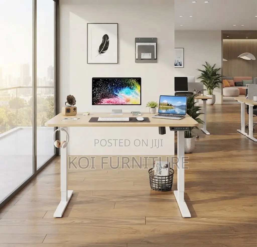 Office Desk; 1200mm Home Office Adjustable Standing Ergonomic Table