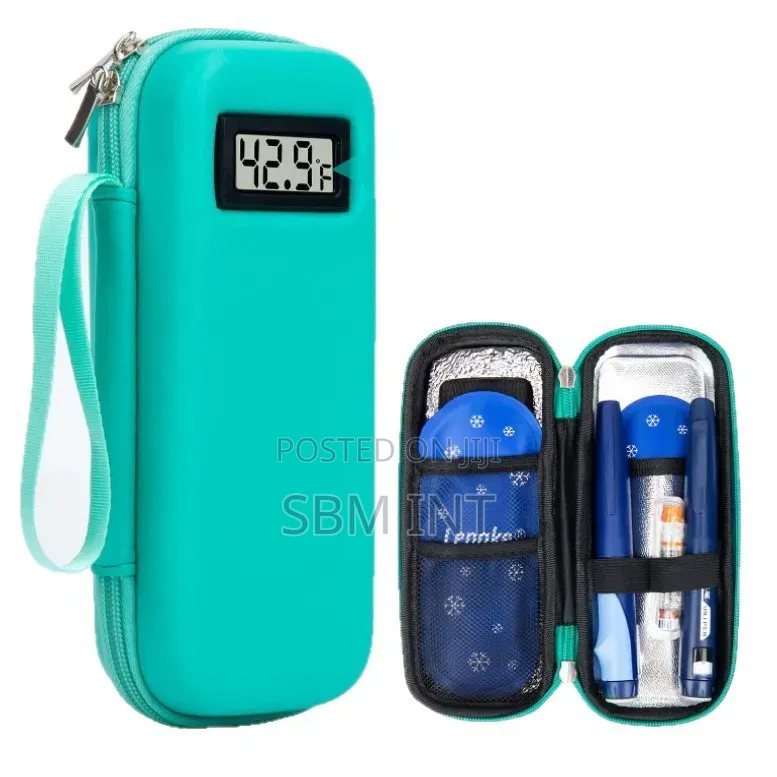 Vaccine Bag With Digital Thermometer Zip Around Pouch