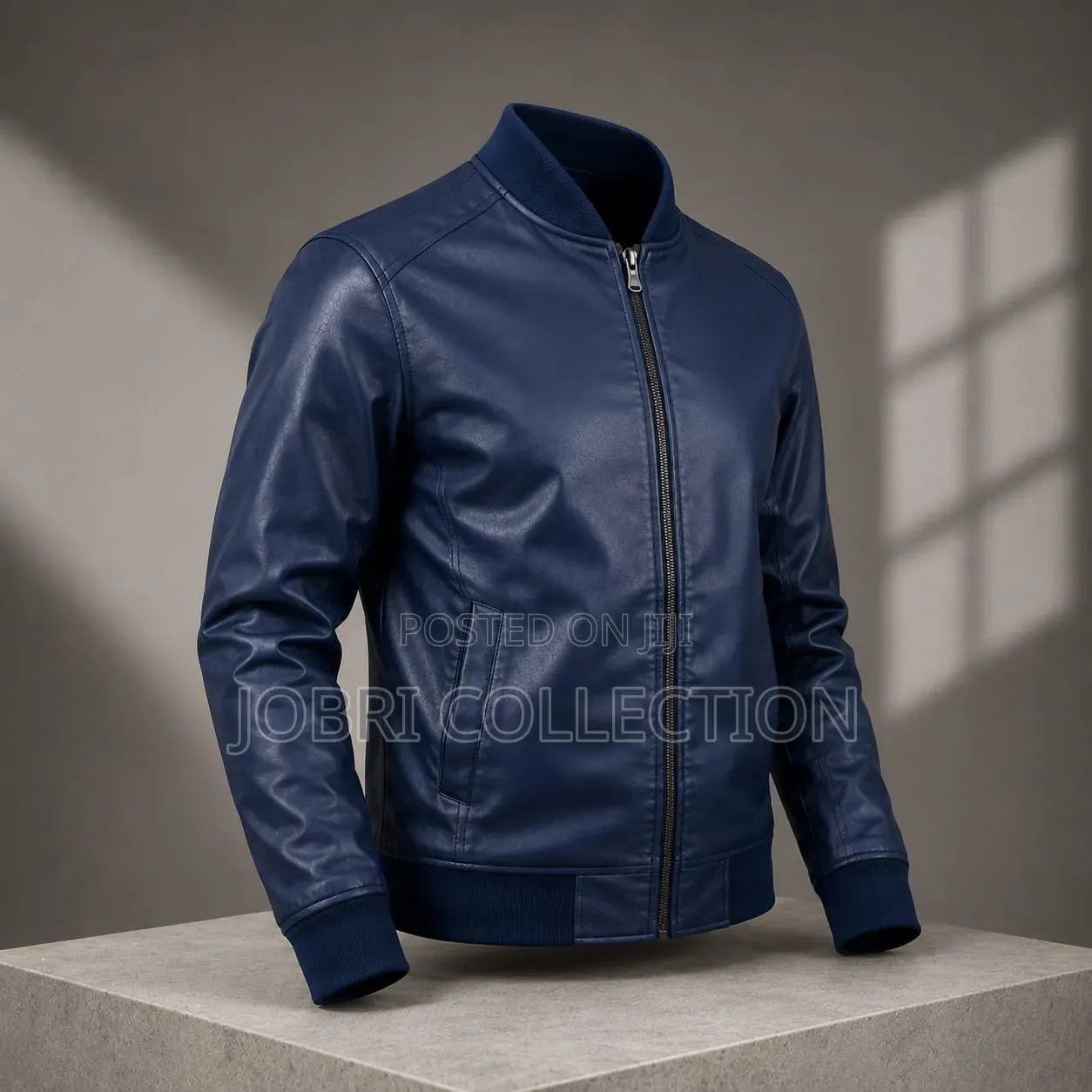 Navy Blue High Quality Leather Jackets