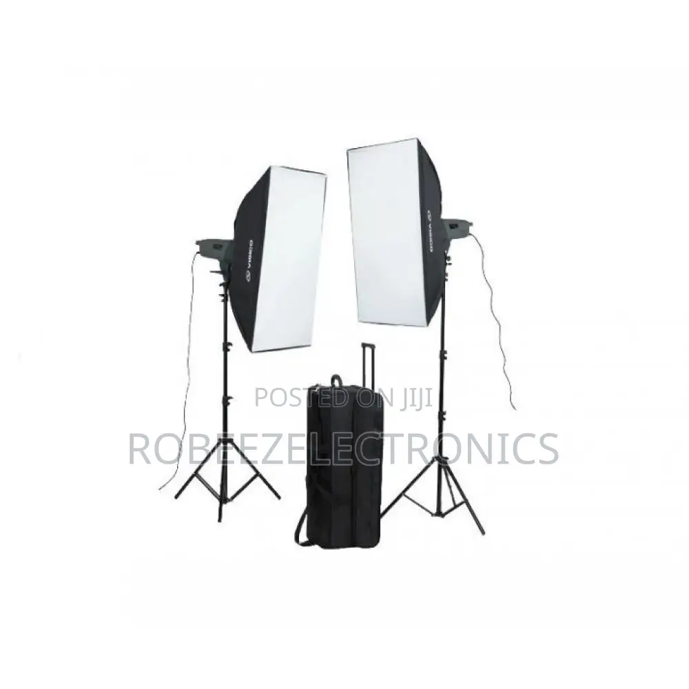 VISICO VE400 Plus Studio Strobe Kit With Softbox and Stands