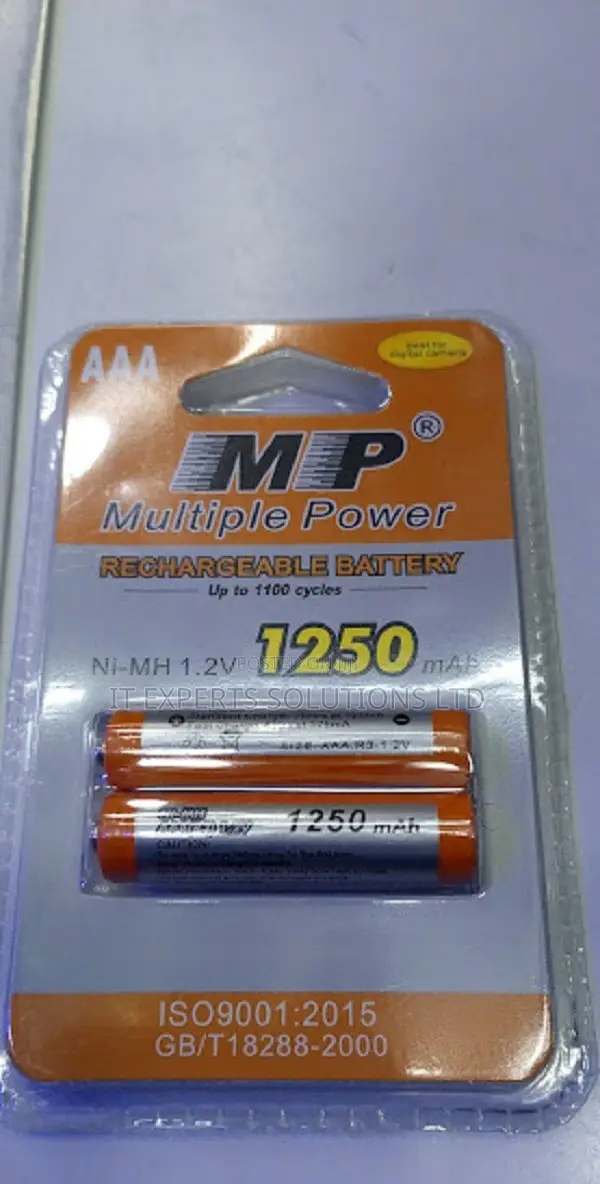 Multiple Power AAA 1.2V Rechargeable Batteries - 1250mAh