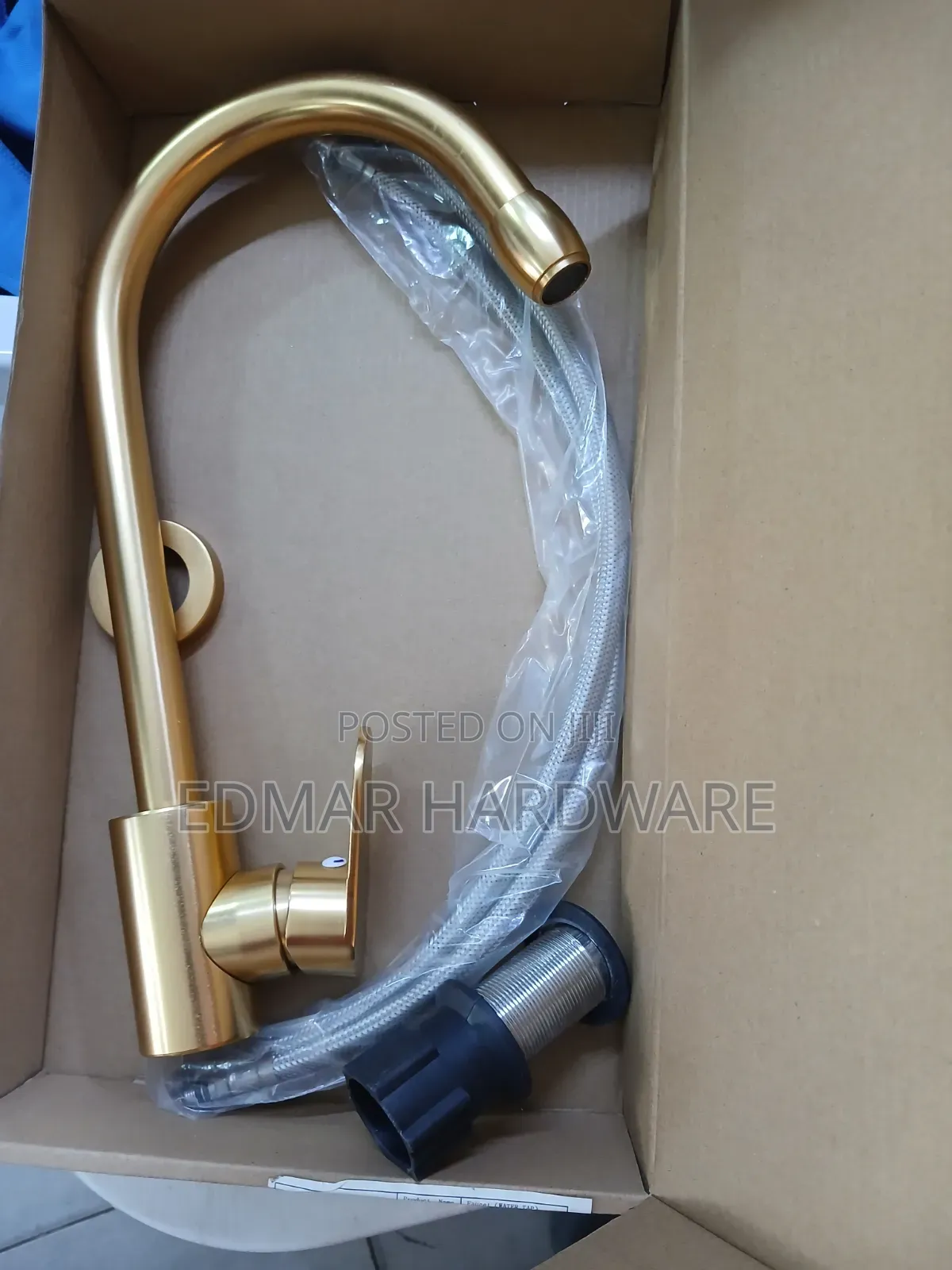 Pillar Mixer Kitchen Gold