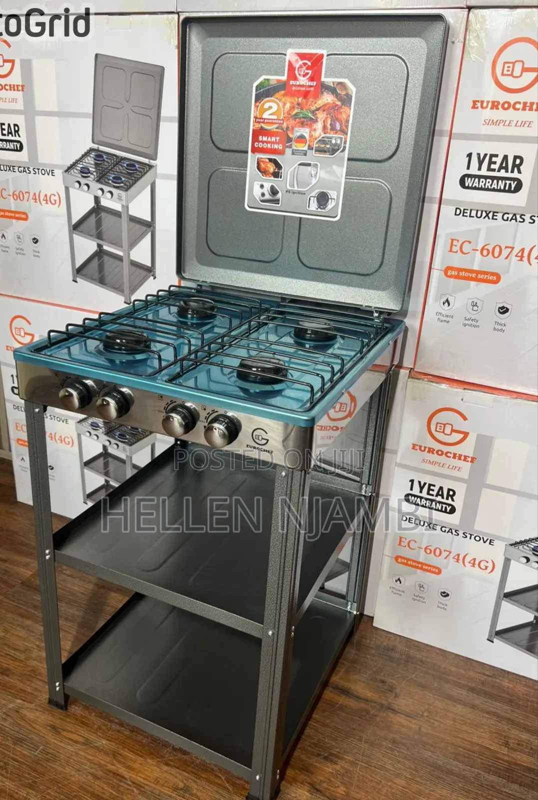 🔥🔥Eurochef Full Gas  Standing Cooker With Shelves