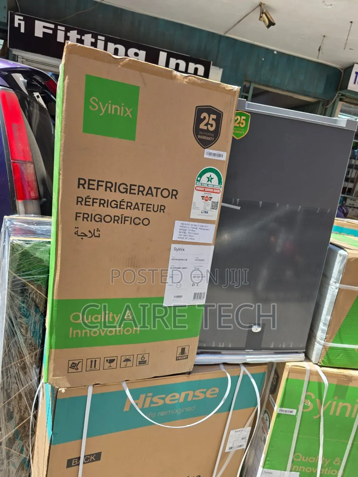 Syinix 90L Compact Single Door Refrigerator