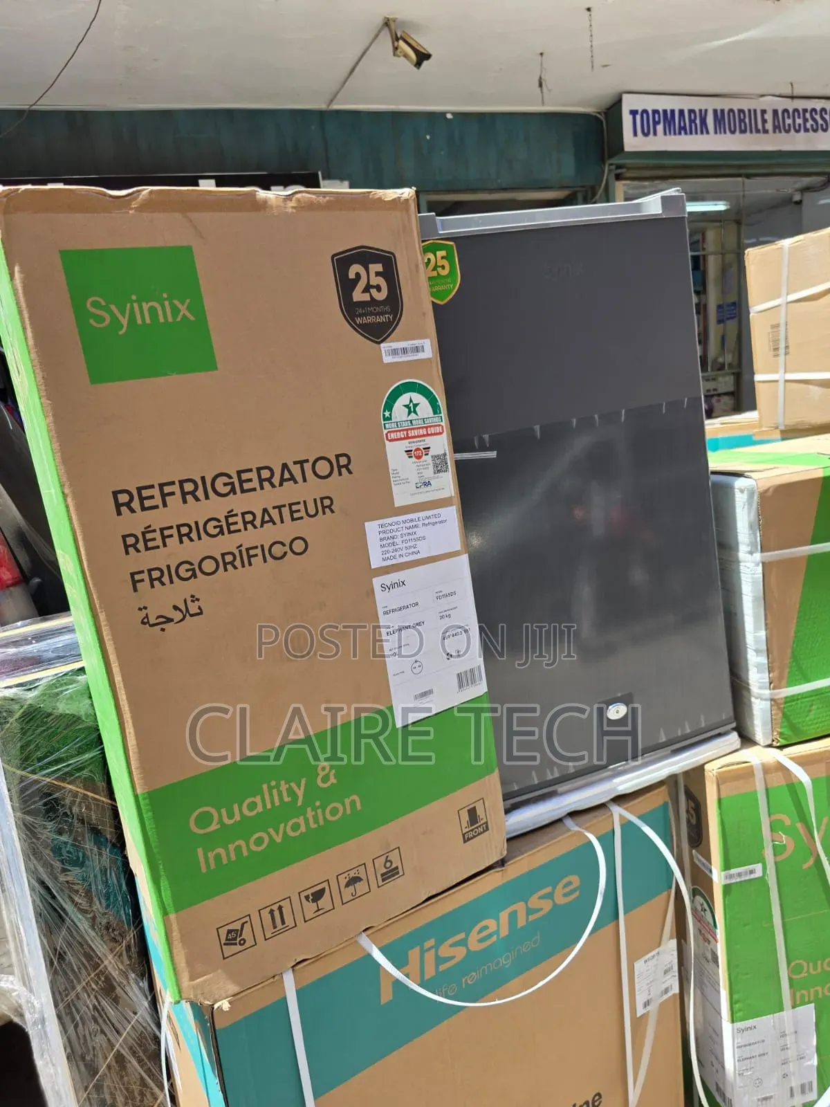 Syinix 90L Compact Single Door Refrigerator