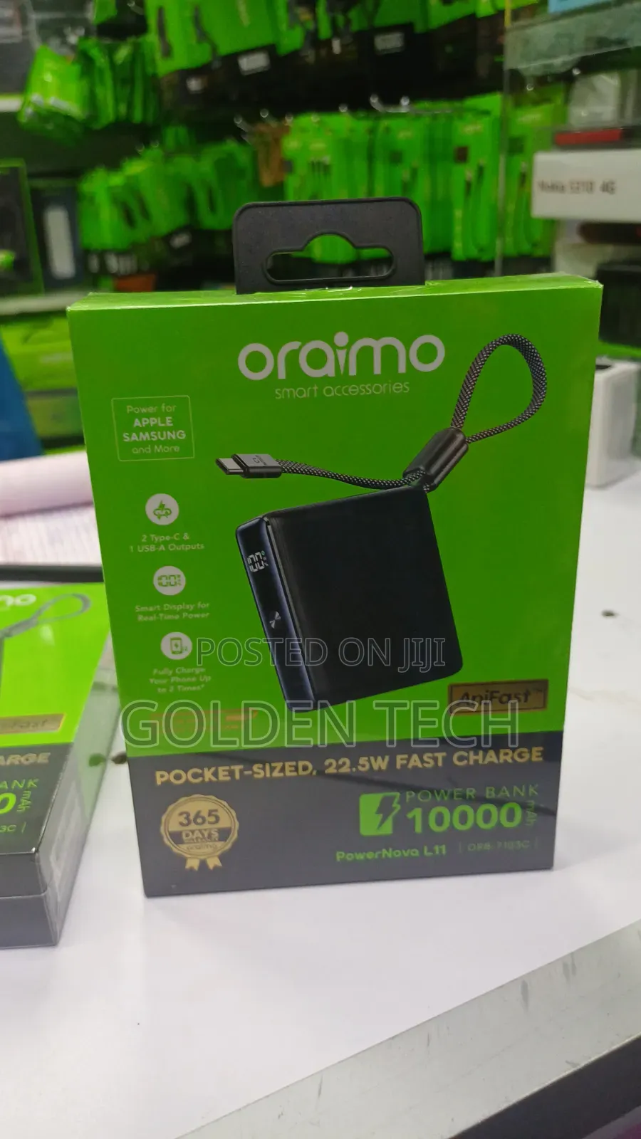 Oraimo PowerNova L11 Portable Powerbank Type C Braided Cable 22.5W