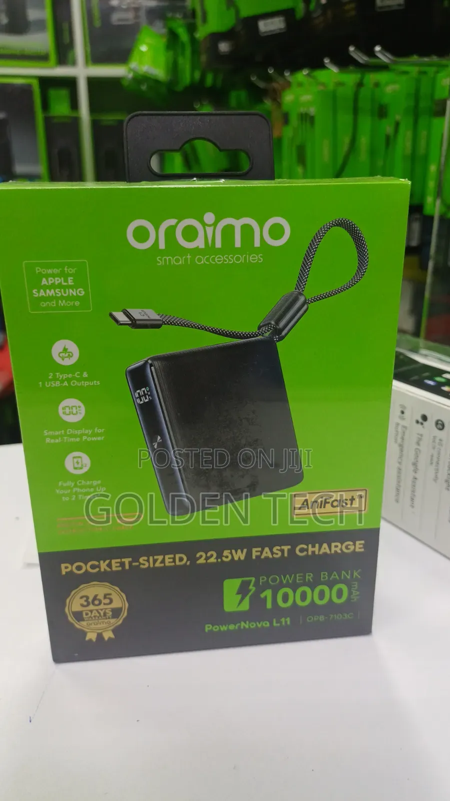 Oraimo PowerNova L11 10000mAh 22.5W Power Bank
.......