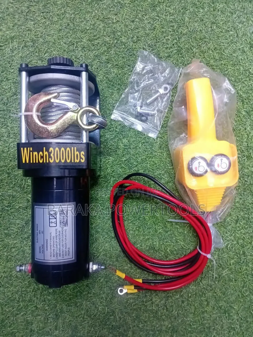 12V Electric Recovery Winch, Rated at Approximately 3,000 (1,360 Kg