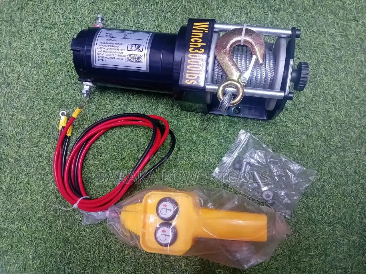 12V Electric Recovery Winch, Rated at Approximately 3,000 (1,360 Kg
