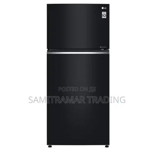 GN-C702SGGU LG 506L Top-Freezer Double-Door Fridge Black Glass Finish