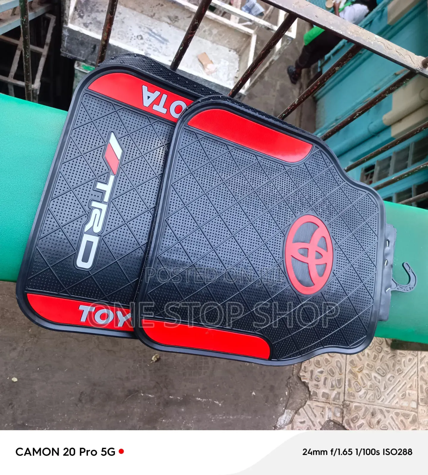 Rubber Floor Mats With Iconic Toyota Red Oval Logo and TRD Lettering