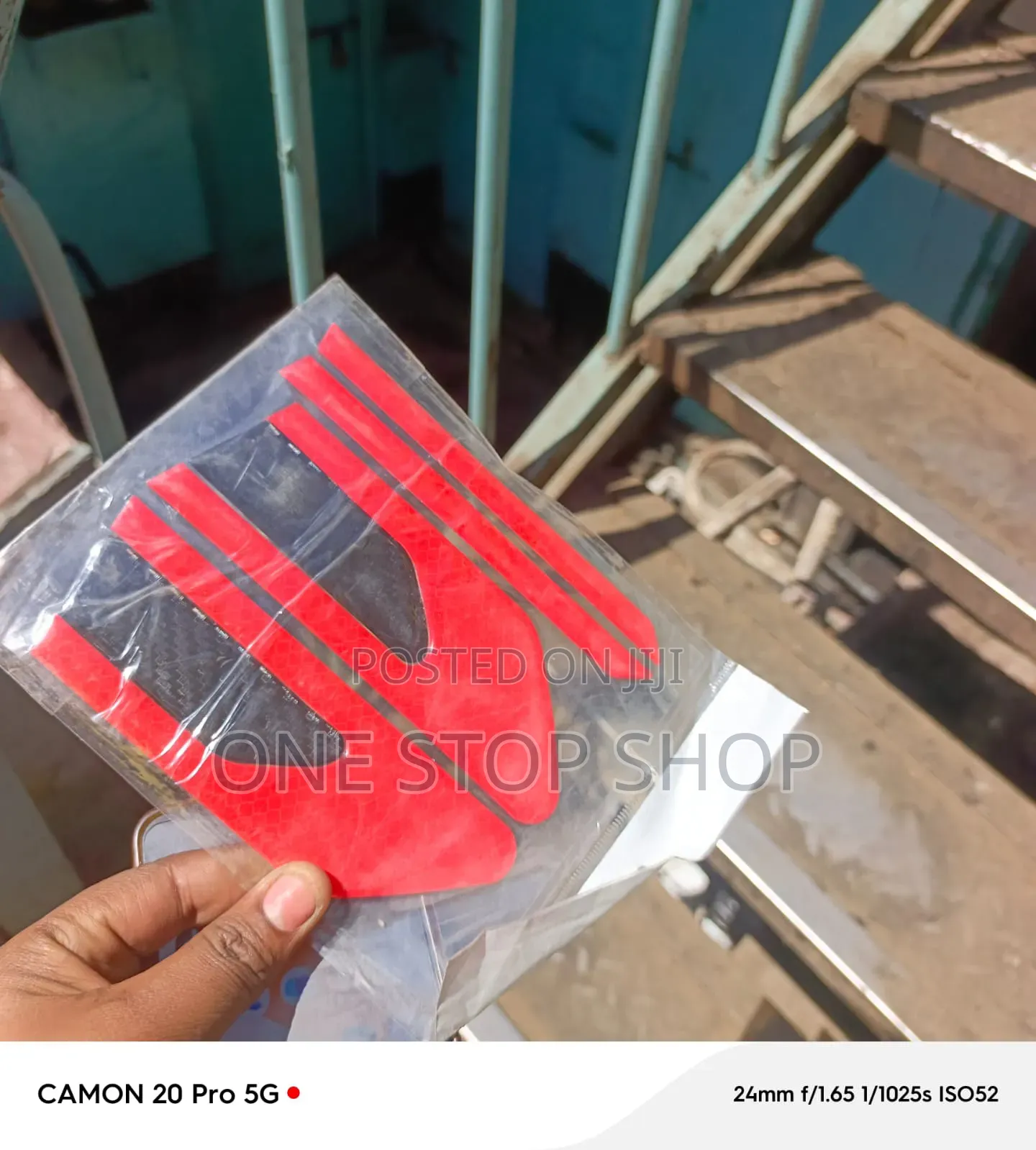 Side Mirror or Rearview Mirror Red Reflective Safety Warning Stickers