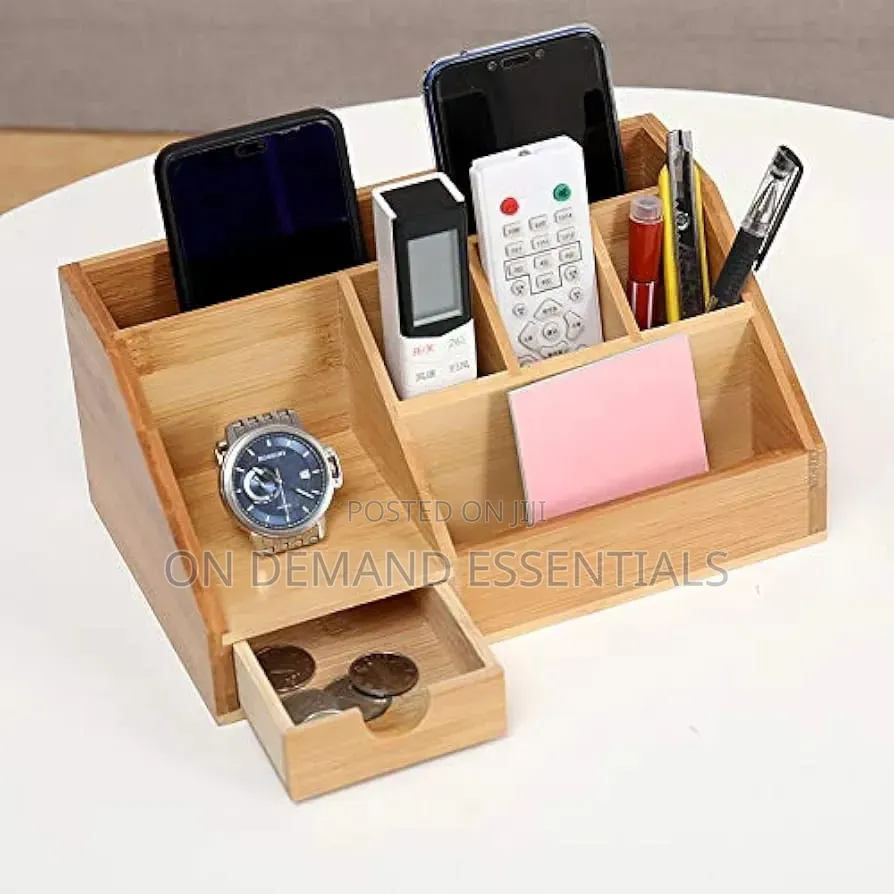 Wooden Bamboo Desk  Organizer for Table