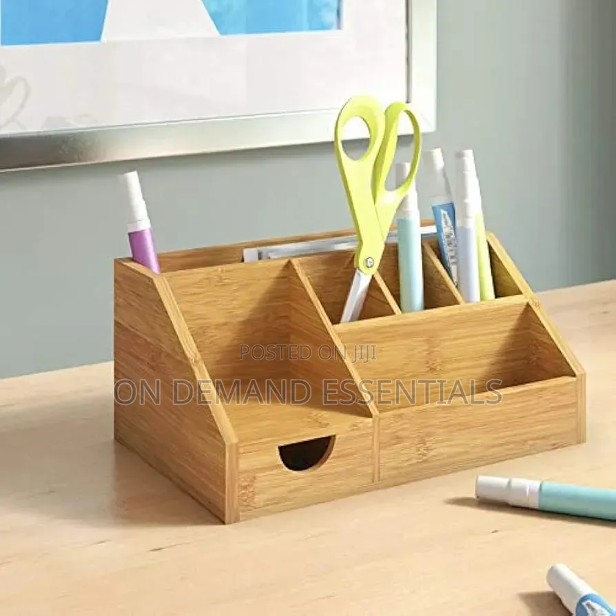 Wooden Bamboo Desk  Organizer for Table