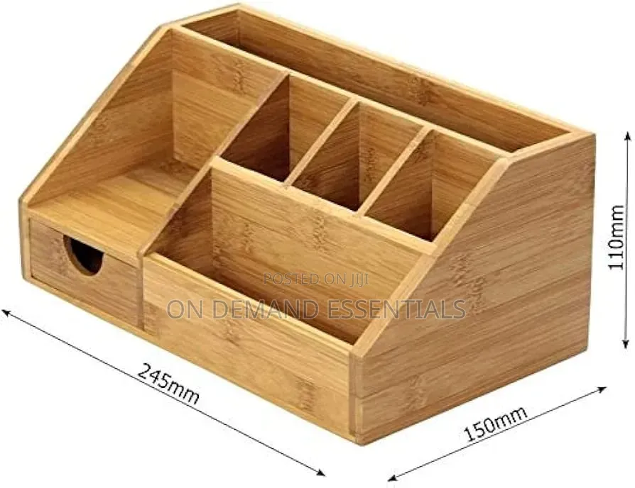 Wooden Bamboo Desk  Organizer for Table