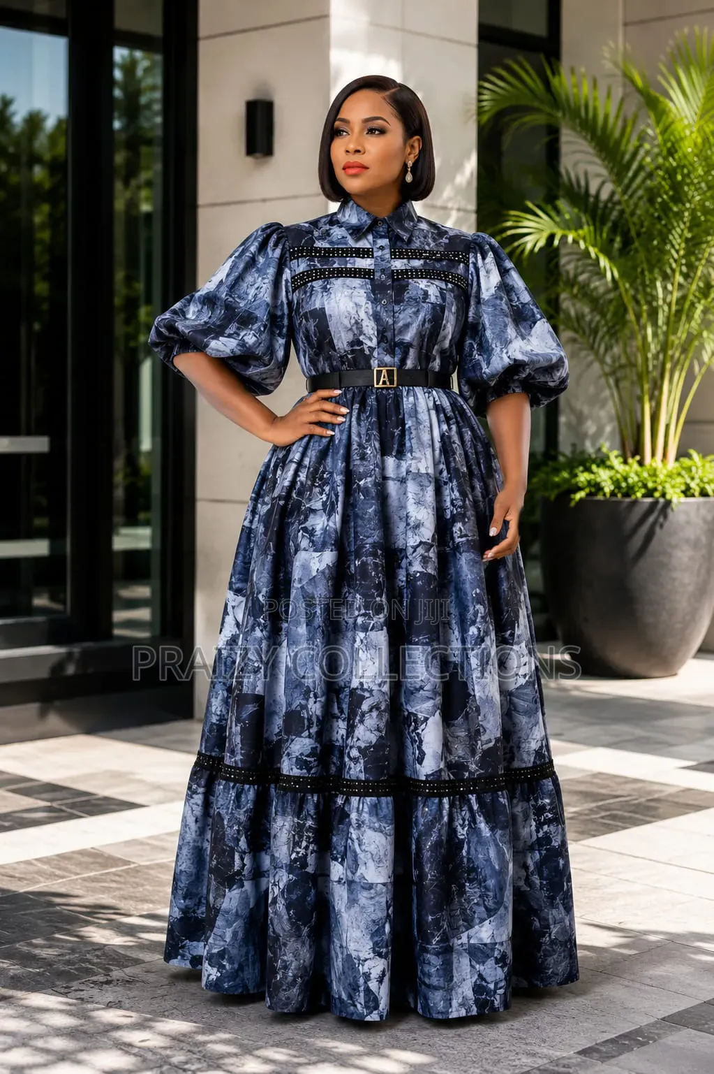Elegant Printed Maxi Dress 
❇ Premium Quality