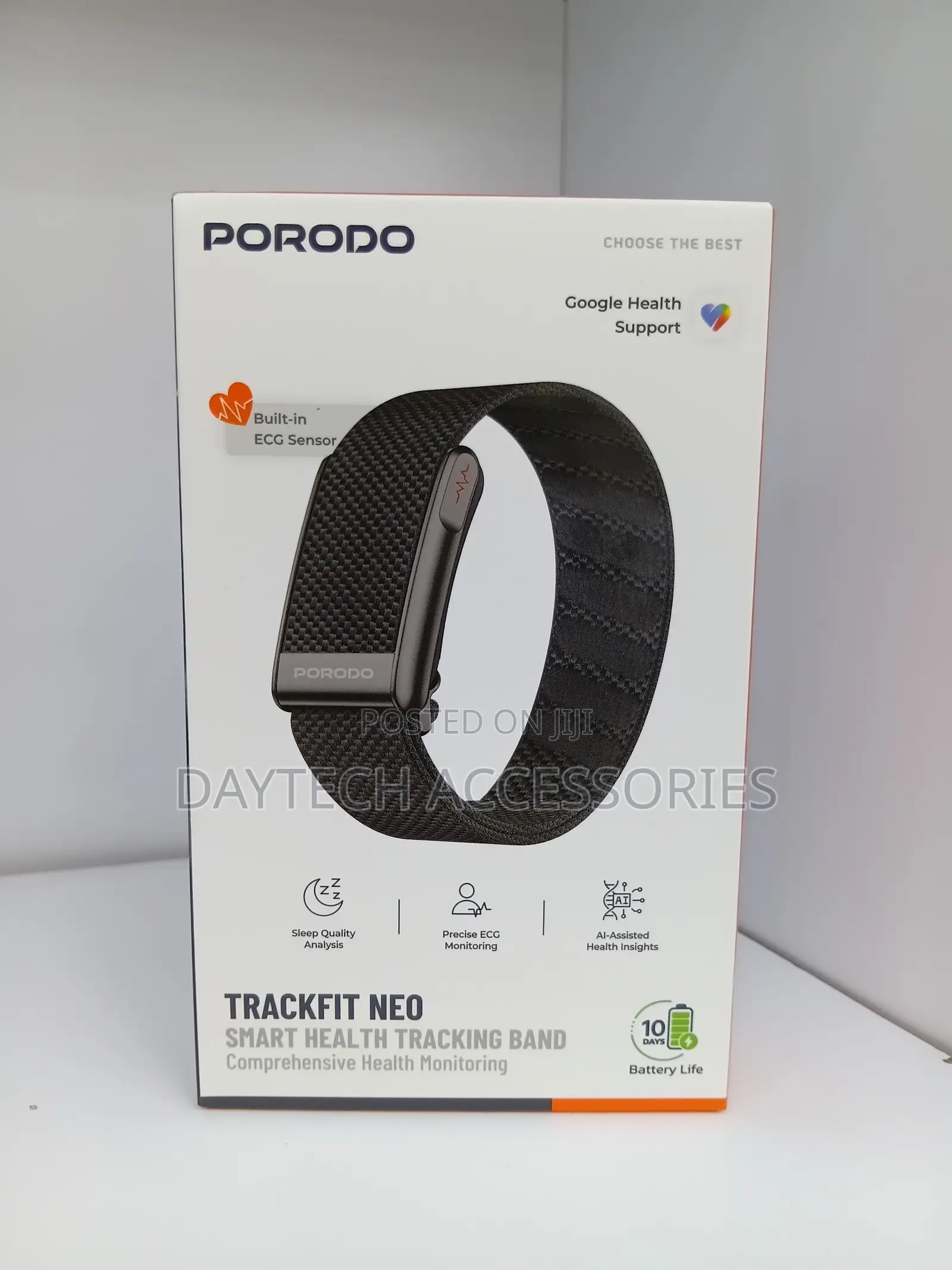 The Porodo TrackFit Neo Screenless Smart Health Tracking Band.