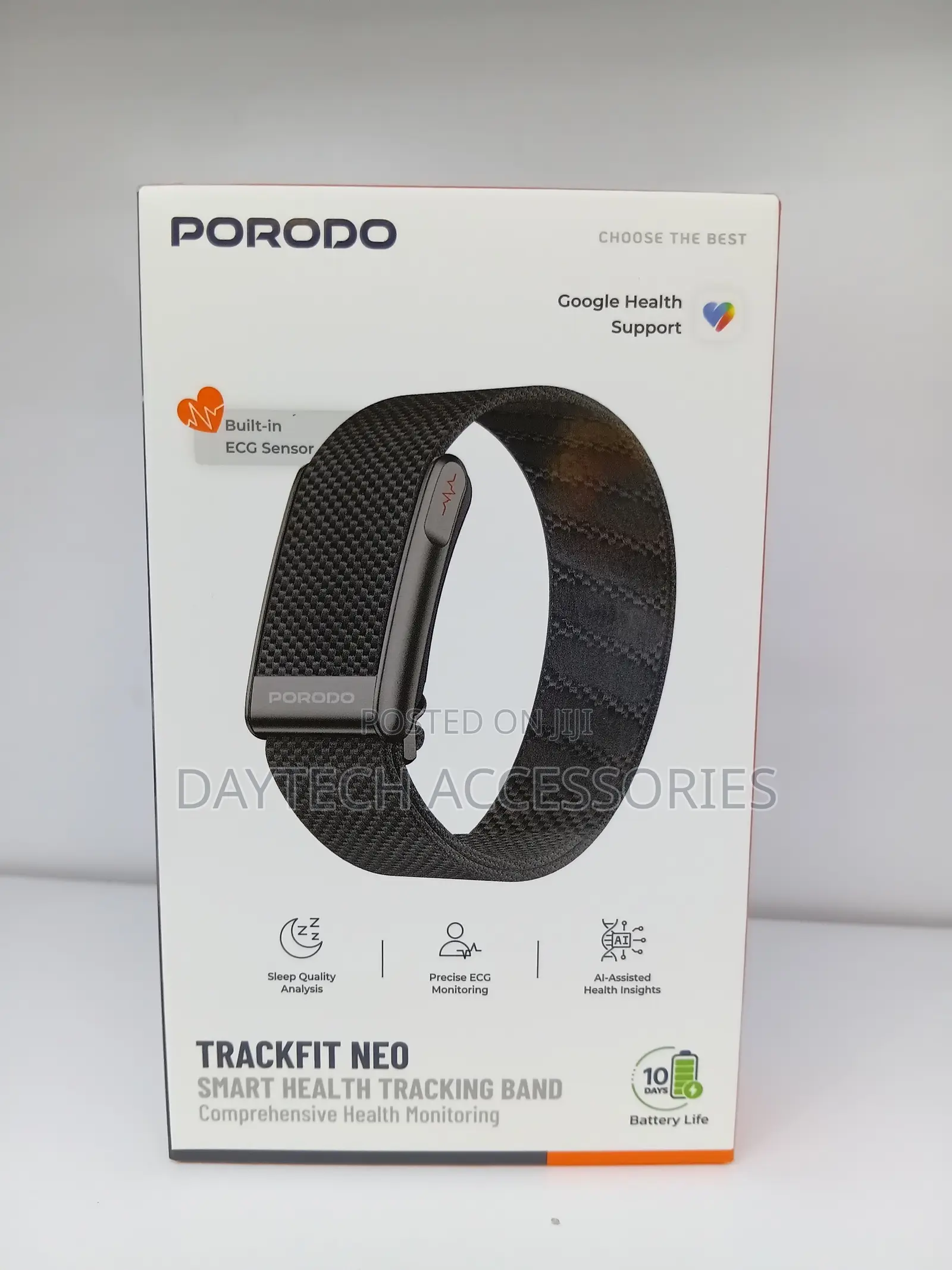 Porodo TrackFit Neo Smart Fitness Bracelet With Health Tracking.