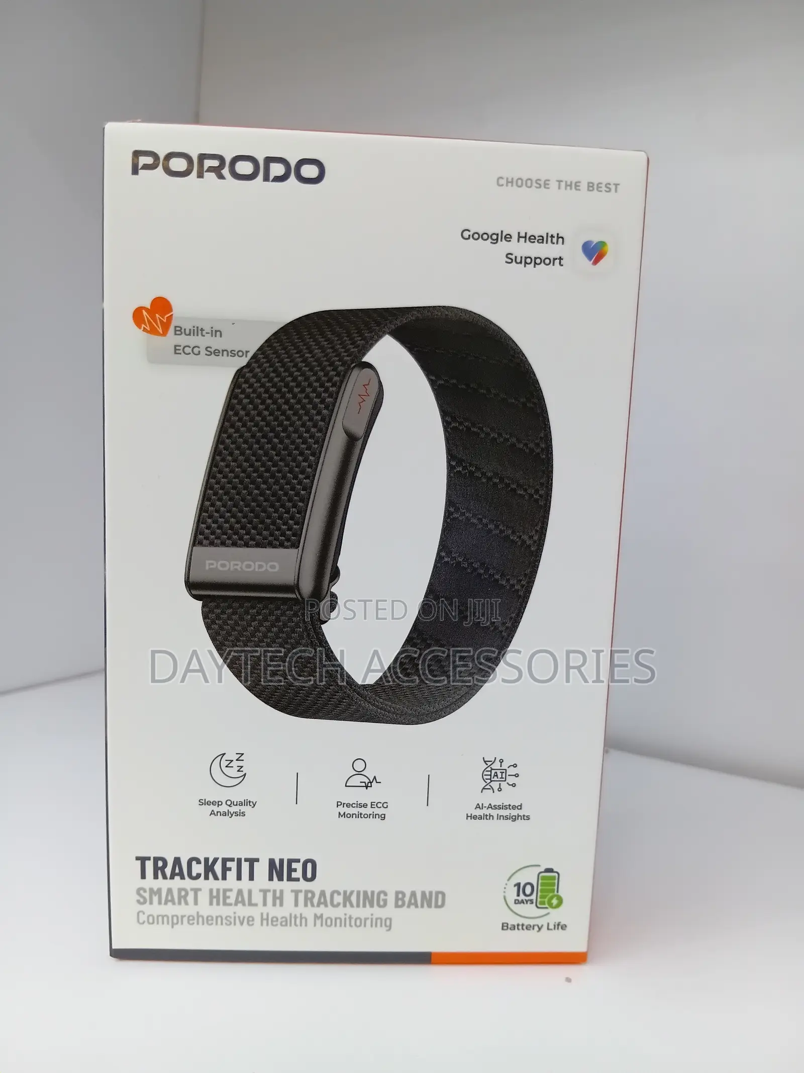 Porodo TrackFit Neo Smart Fitness Bracelet With Health Tracking.