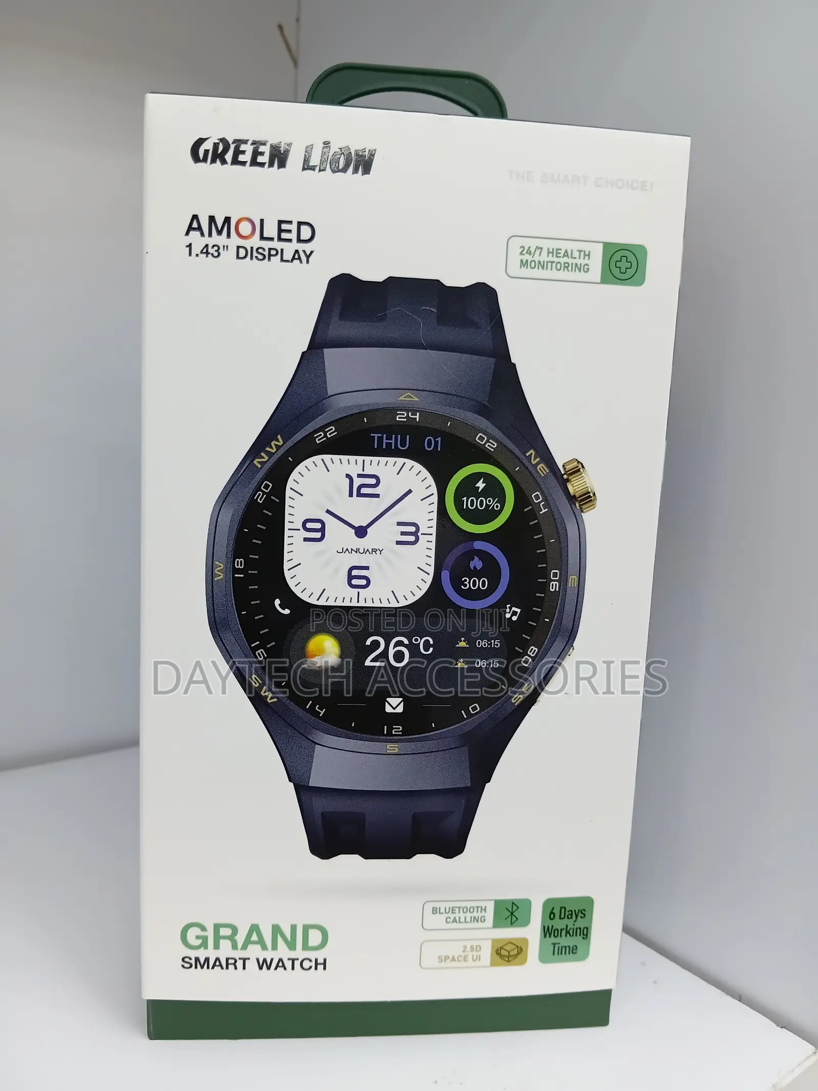 The Green Lion Grand Smart Watch in Blue.