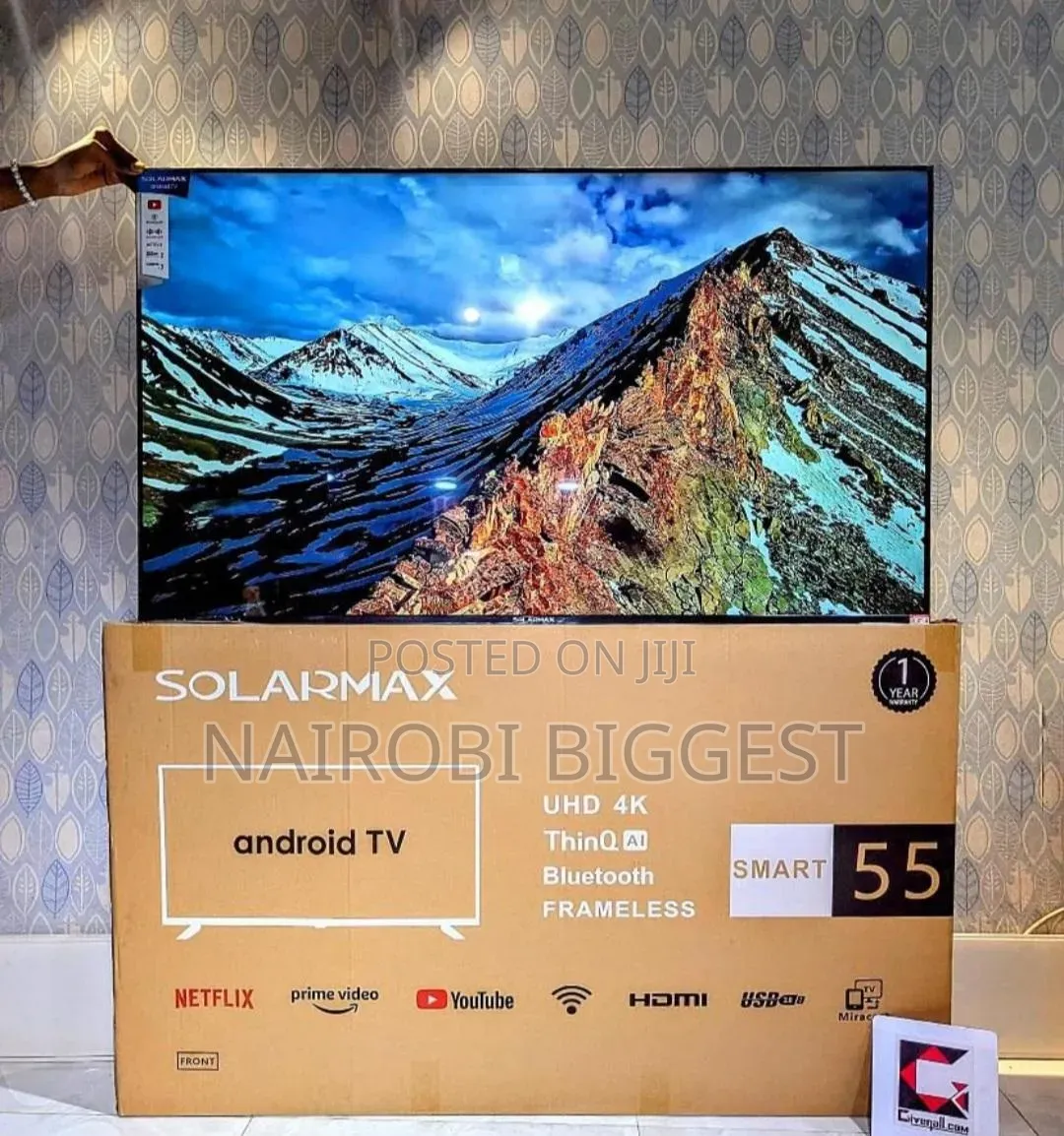 Solamax 55" 4K Smart Frameless Television