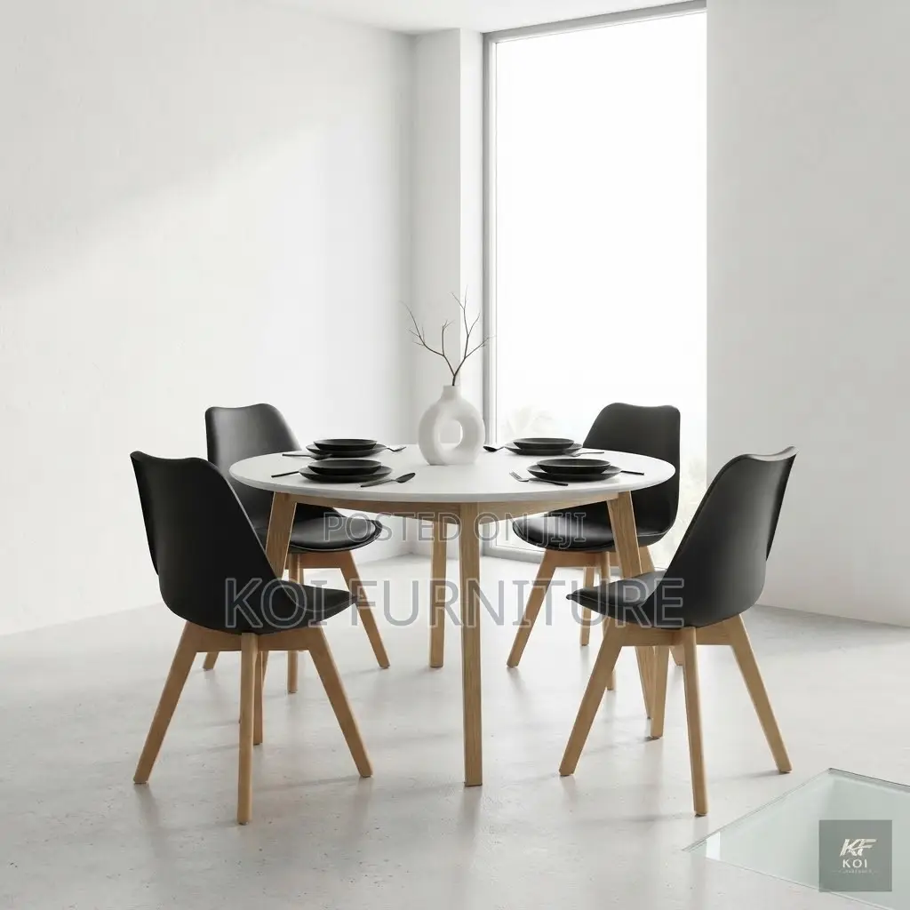 Dining Chairs; Black Cushioned Vintare Dining Seat