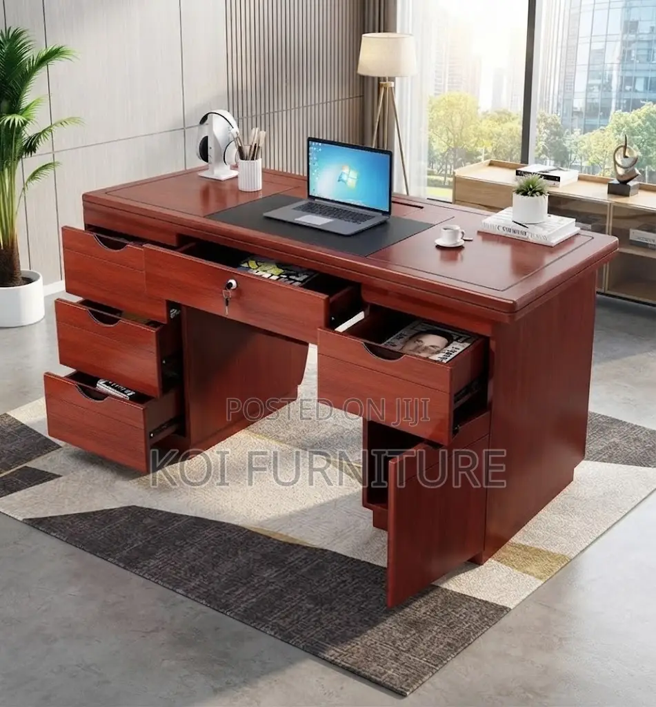 Office Desk; 1200MM Brown Executive Home Office Desk