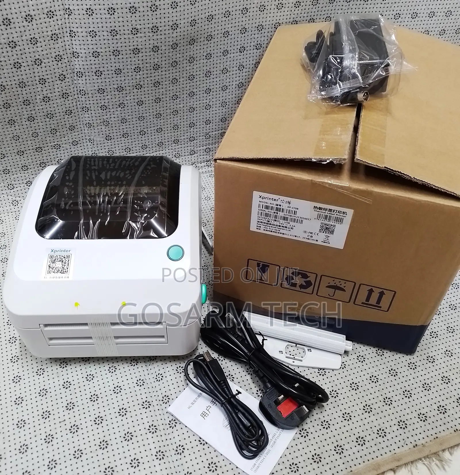 Xprinter XP-470B 4-Inch Thermal Label Printer for Label Stickers
