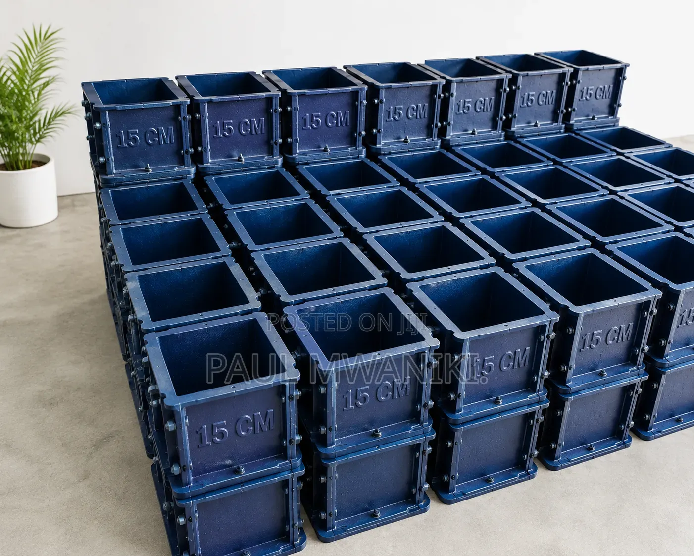 Heavy-Duty 15CM Concrete Cube Moulds – Durable & Reusable