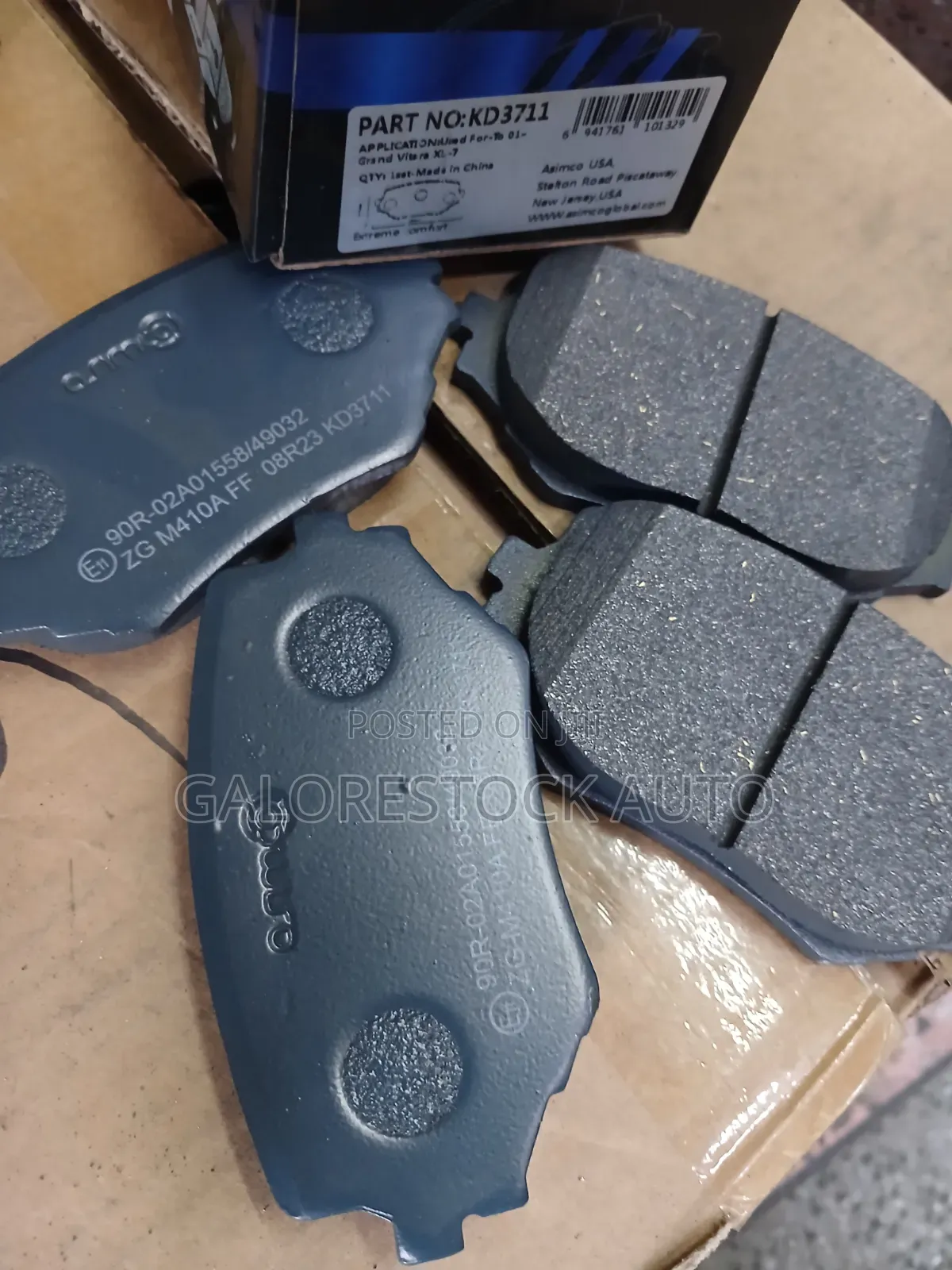 KD3711 Asimco Front Brake Pads Suzuki Grand Vitara / Vitara / Escudo.