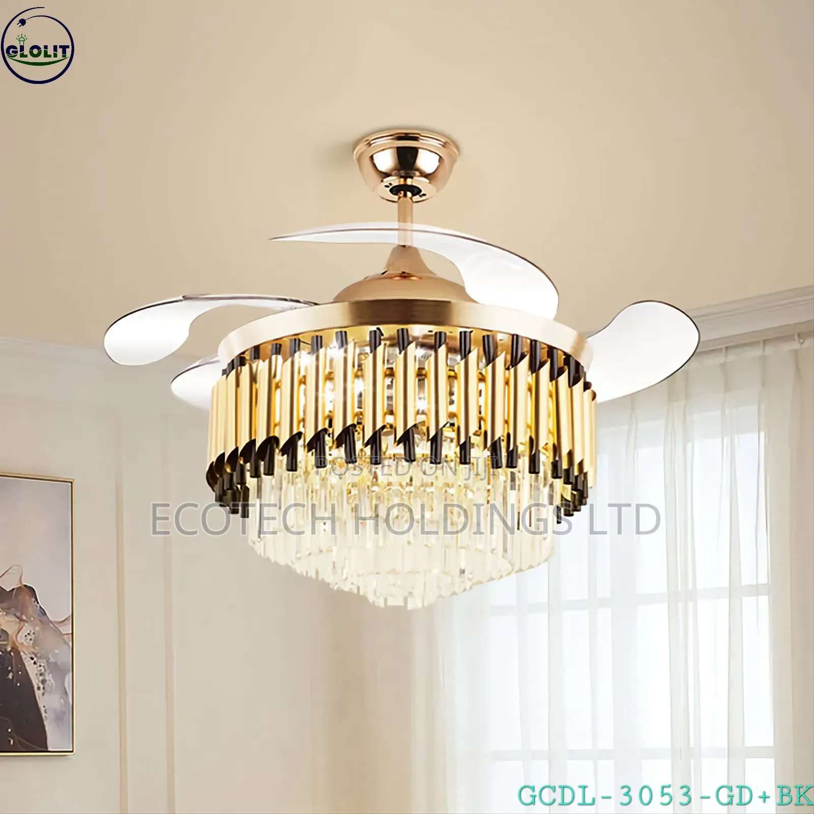 500mm Crystal Chandalier With Fan/Remote
