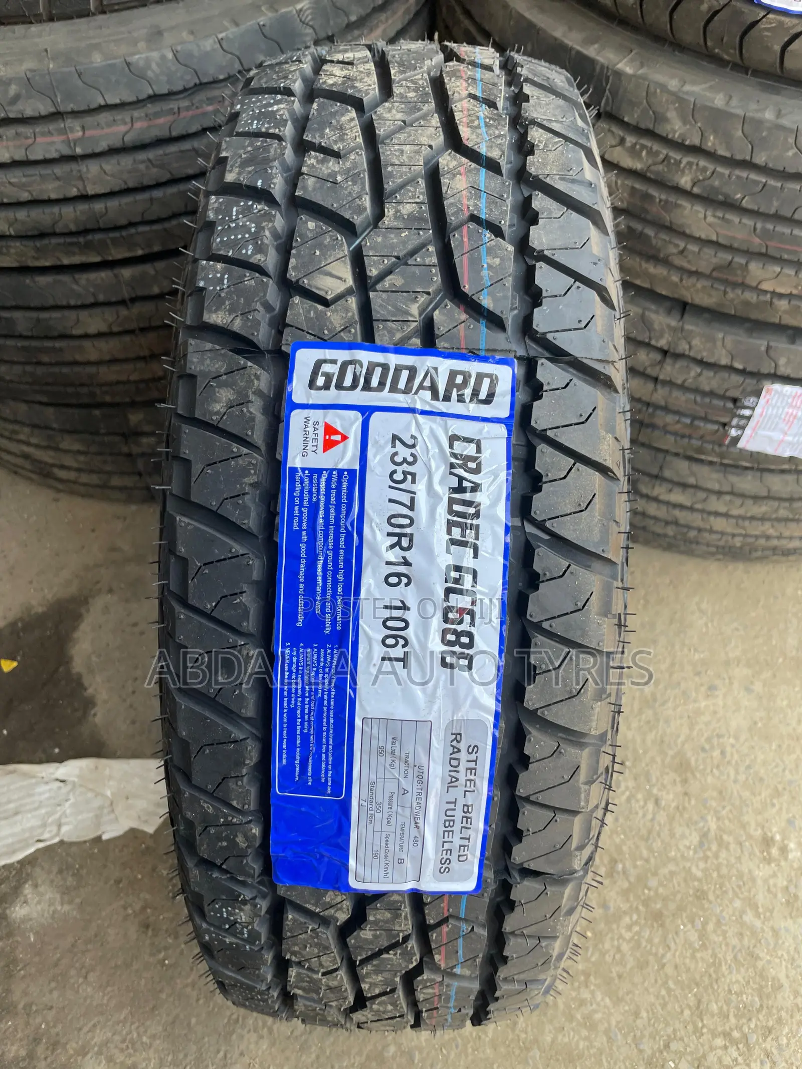 235/70r16 Goddard Tyre