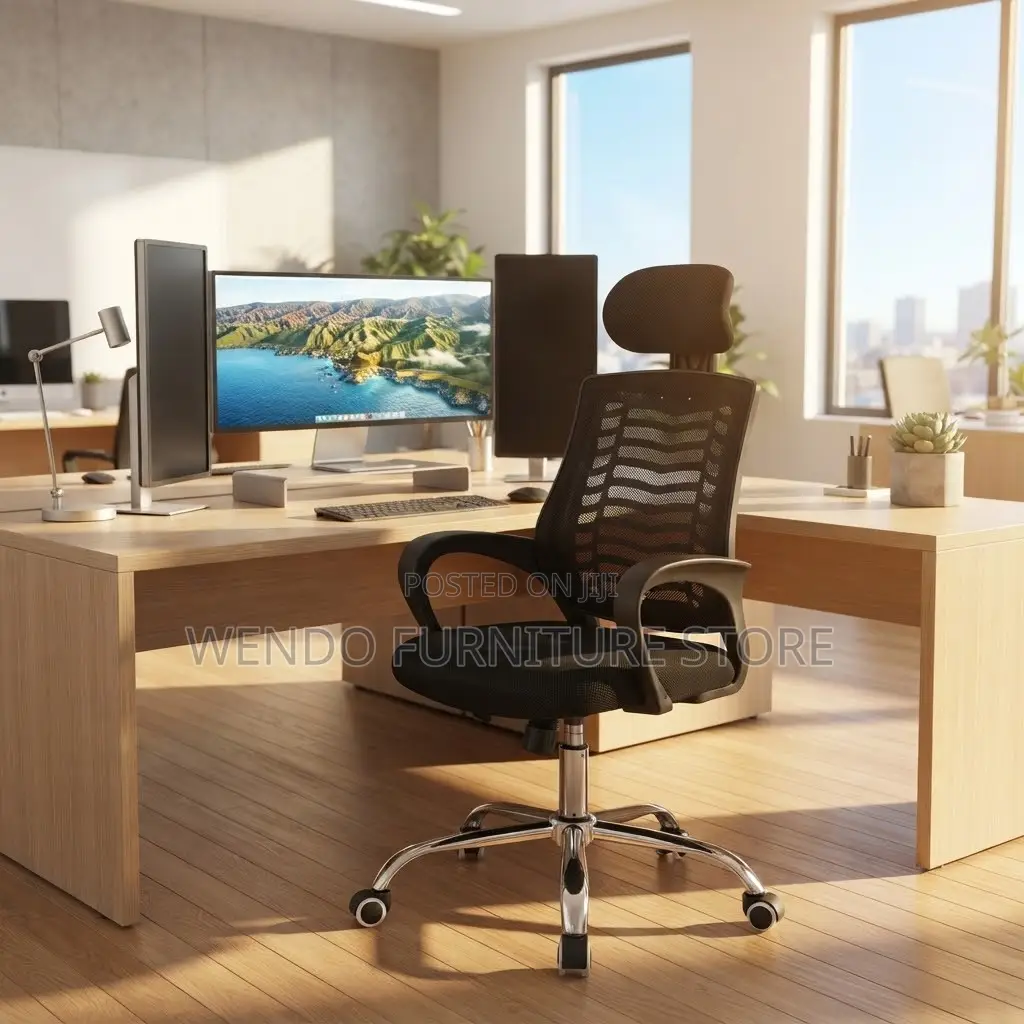 Office Chairs; Headrest Mesh Office Reclining Home Working Chair