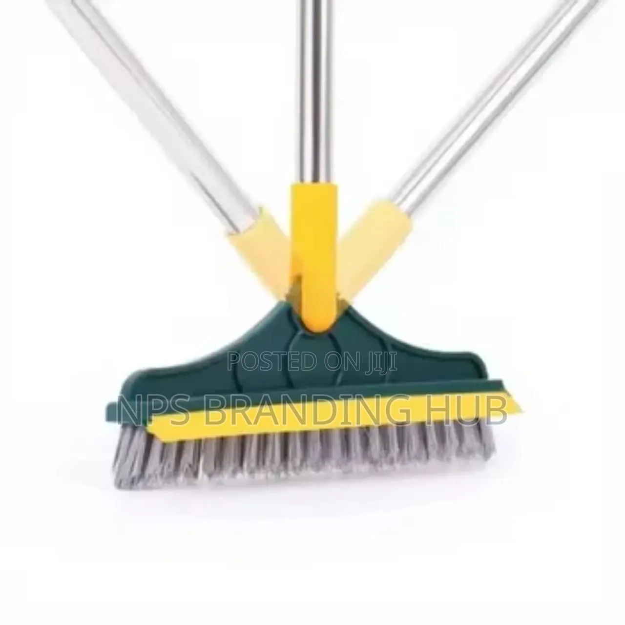 3-in-1 Floor Scrubbing v- Shaped Brush, Broom Squeegee(Hm