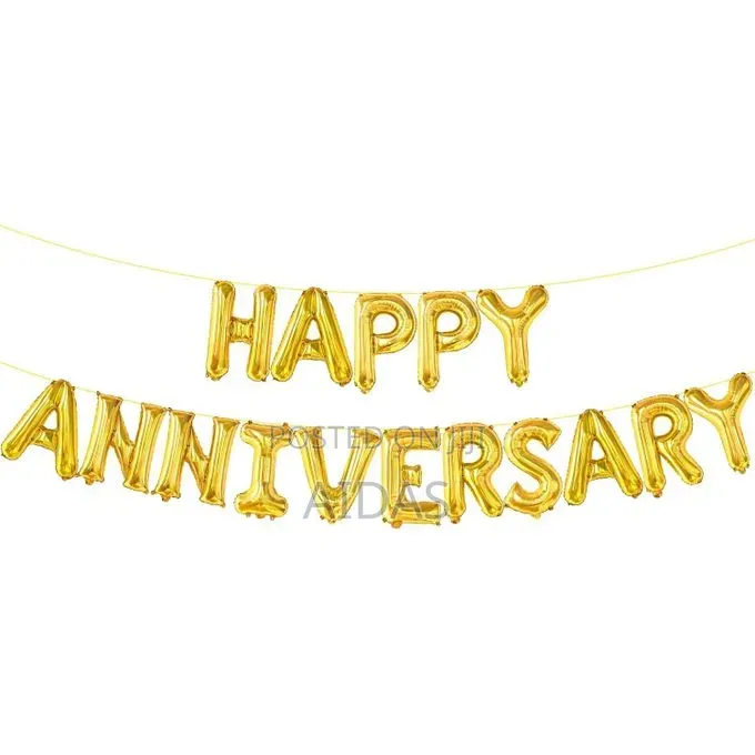 "HAPPY ANNIVERSARY," Foil Banner
