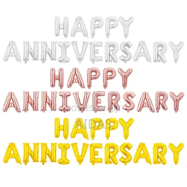 "HAPPY ANNIVERSARY," Foil Banner