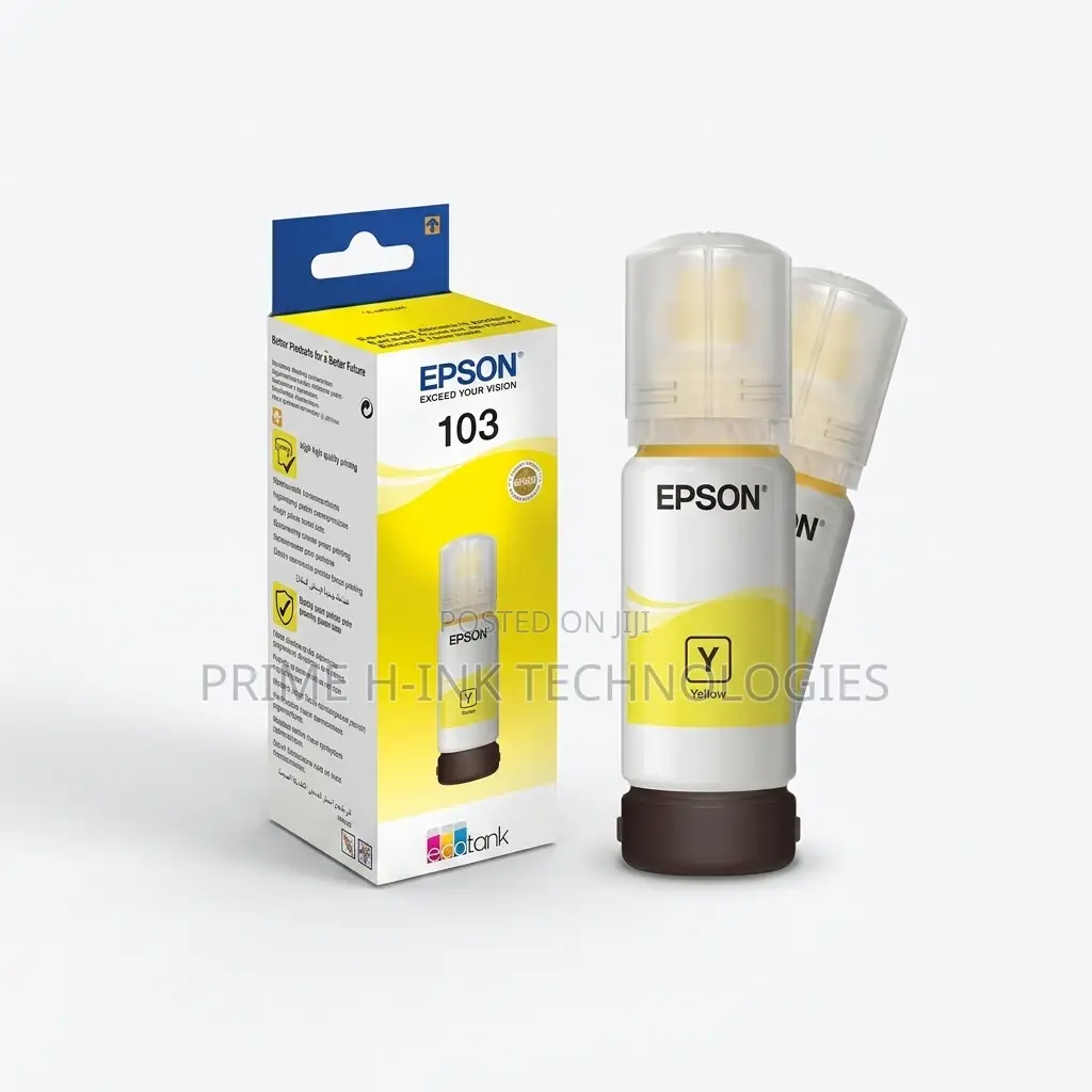 Genuine Epson 103 Yellow Boxed Bottled